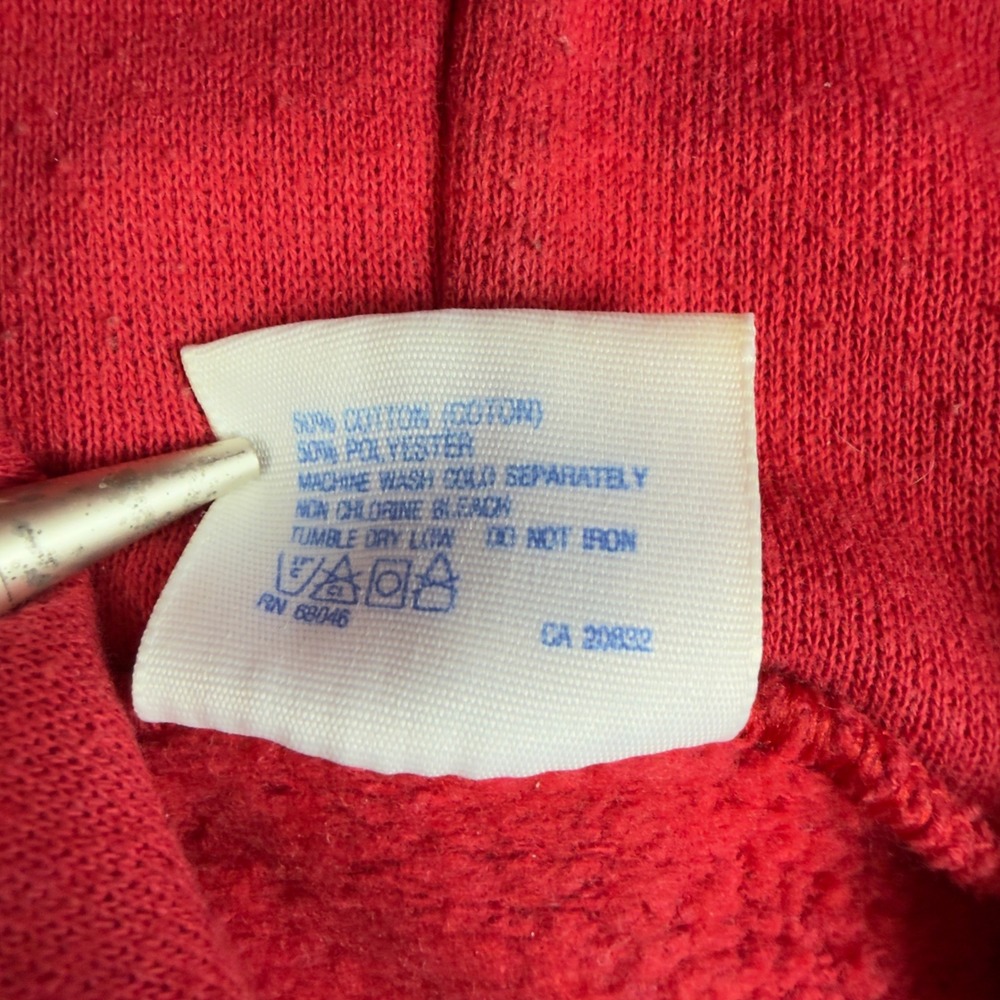 Vtg 90s Marlboro Hoodie Mens Large Red Spellout Tultex USA Made Streetwear - Picture 9 of 12